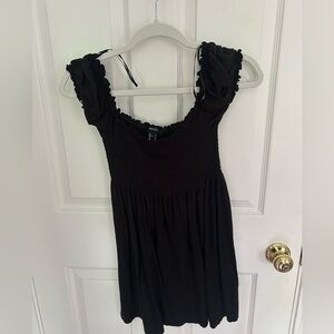 Forever 21 Black Ruffled Dress